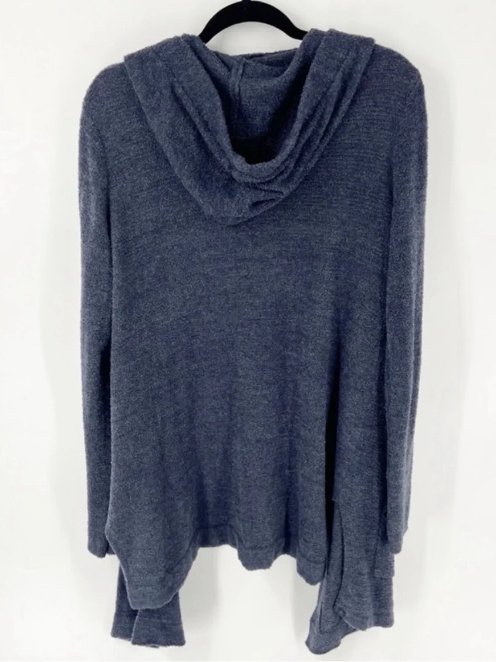Barefoot Dreams Navy Open-Front Hooded Cardigan